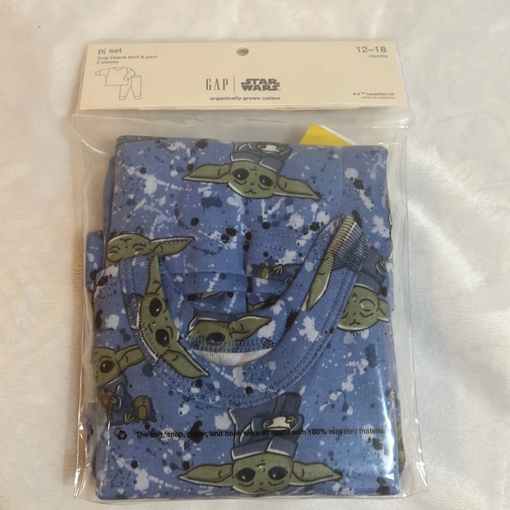 NEW Baby Gap Star Wars PJ Pajama Set 2-Pc Baby Yoda 18-24M